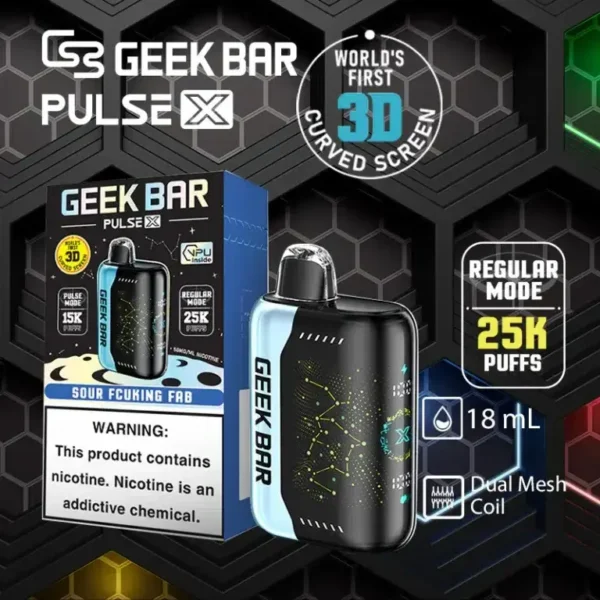 【買5贈1】【GEEK BAR】星空25000口拋棄式｜3D曲面全螢幕視覺炸裂｜台灣現貨秒發