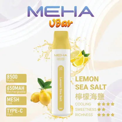 【MEHA魅嗨】小白條8500口一次性小煙｜3%丁鹽平順擊喉感｜現貨免運專區