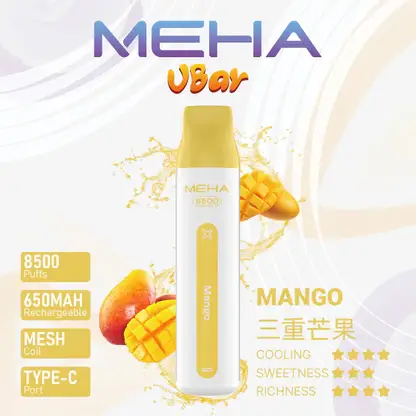 【MEHA魅嗨】小白條8500口一次性小煙｜3%丁鹽平順擊喉感｜現貨免運專區
