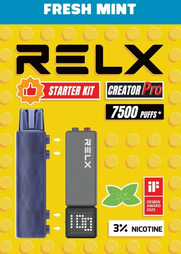 【RELX 悅刻 Creator積木】7000口拋棄式電子煙套裝｜6ml儲油倉 × 積木系列入門款｜台灣現貨秒發